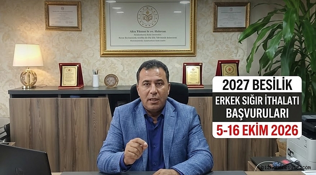 İBRAHİM BAĞAÇ’TAN BESİCİLERE ÖNEMLİ ÇAĞRI